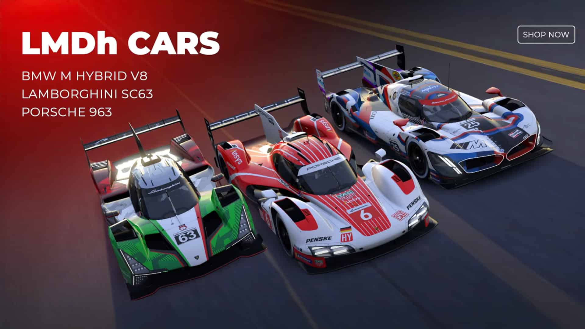 RaceRoom Launches Three LMDh Hypercars